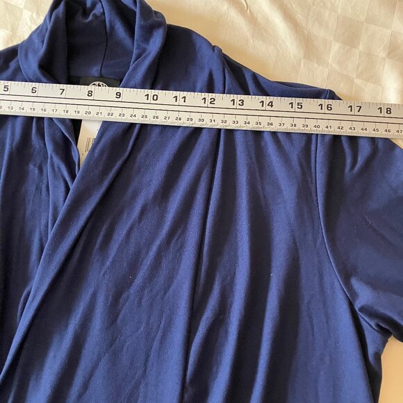 Bobeau Women's Jacket/Blazer/Top Open front Navy Blue Size L - Picture 10 of 10